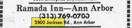 Michigan Inn Ann Arbor - Sep 1976 Ad (newer photo)